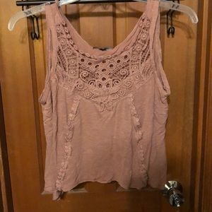 Mauve crop top tank top